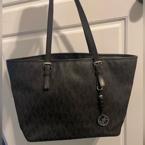 ❤️ Michael Kors Tote - Black - Jet Set Travel Large Logo Tote Bag